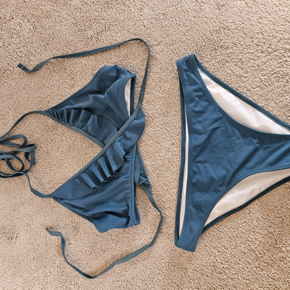 Cupshe Blue Bikini Set Swimwear